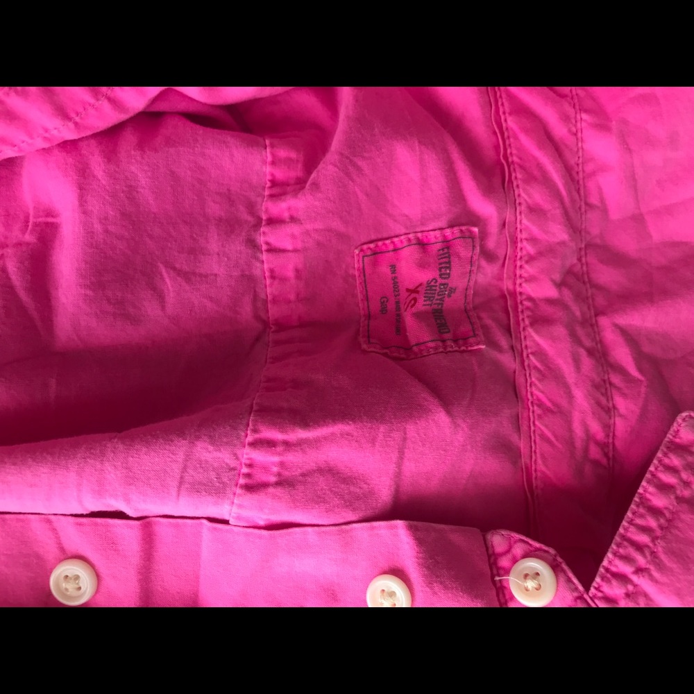 Gap Bright Pink Button Down - image 2